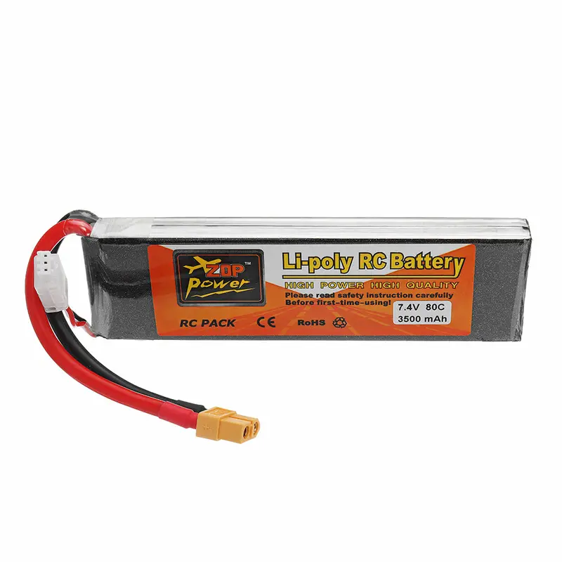 Zop Power 7.4V 3500Mah 80C 2S Lipo Battery With Xt60 Plug For Rc Models 1