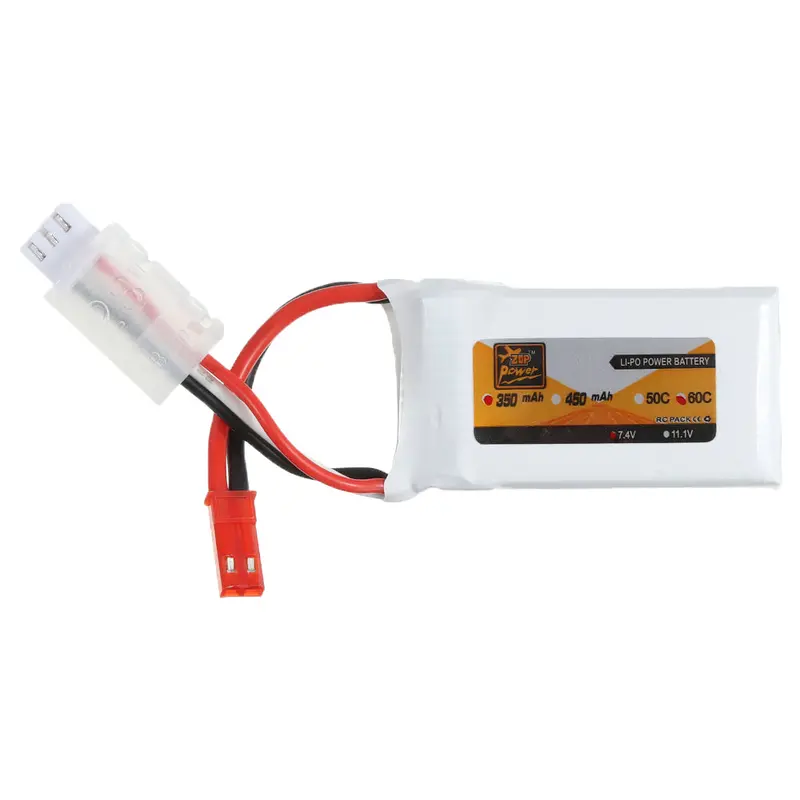 Zop Power 7.4V 350Mah 60C 2S Lipo Battery Jst Plug For Mjx X401h X402 Jxd 515 515W 515V Rc Drone 1