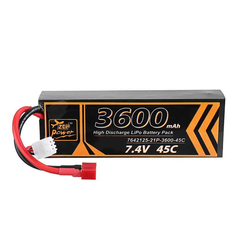 Zop Power 7.4V 3600Mah 45C 2S Lipo Battery T Plug For Rc Car 1