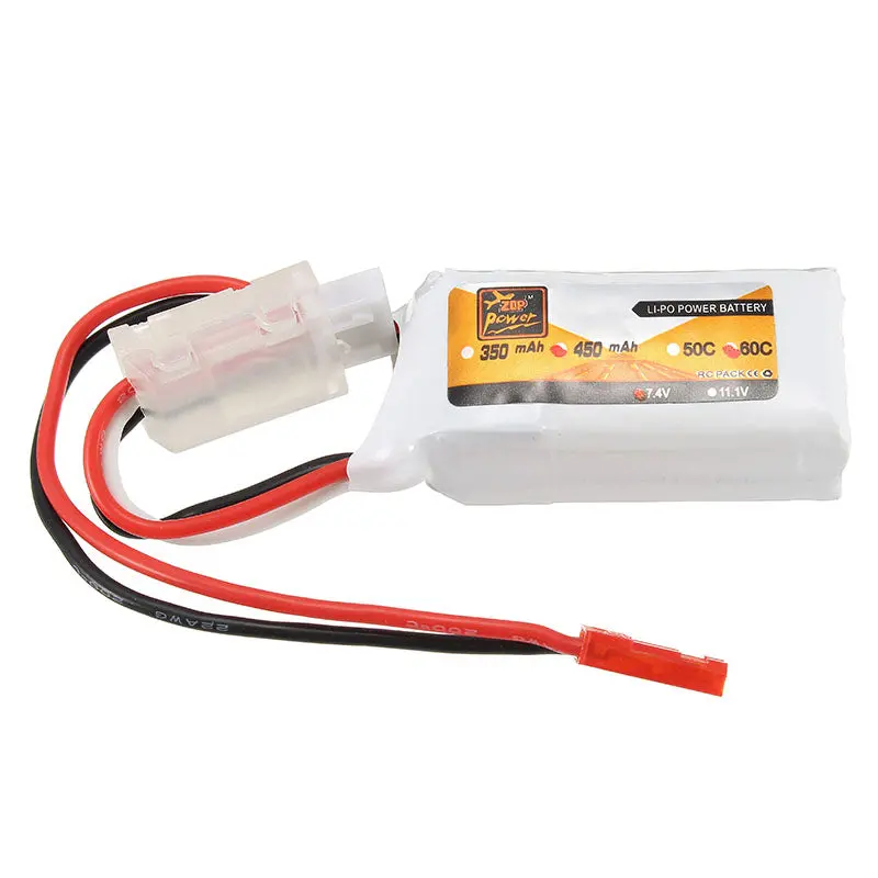 Zop Power 7.4V 450Mah 60C 2S Lipo Battery Jst Plug For Eachine Aurora 90 100 Fpv Racer 1