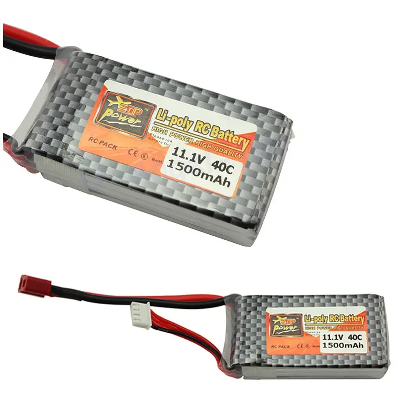 Zop Power Lipo Battery 11.1V 1500Mah 3S 40C Max 60C T Plug For Rc Car Airplane Helicopter Part Dropship Wholesale 1