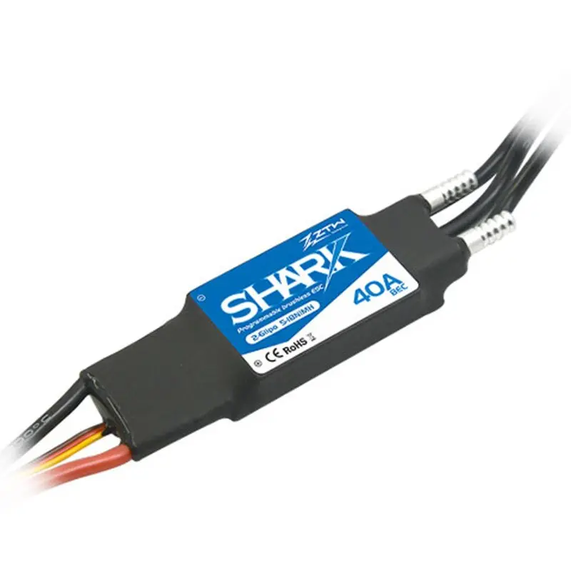 Ztw Shark 40A Bec Waterproof Brushless Esc For Boat With Water-Cooling System Rc Boat Model With Forward And Reverse Two-Way 1