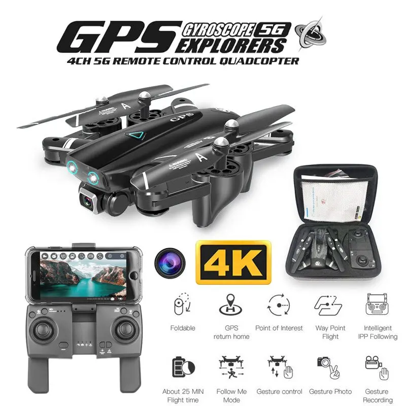Zwn Z36 Gps Quadcopter With 720P 1080P 4K Hd Camera Rc Helicopter Gps Fixed Point Wifi Fpv Drone Follow Me Mode Vs Sg900-S E520s 1