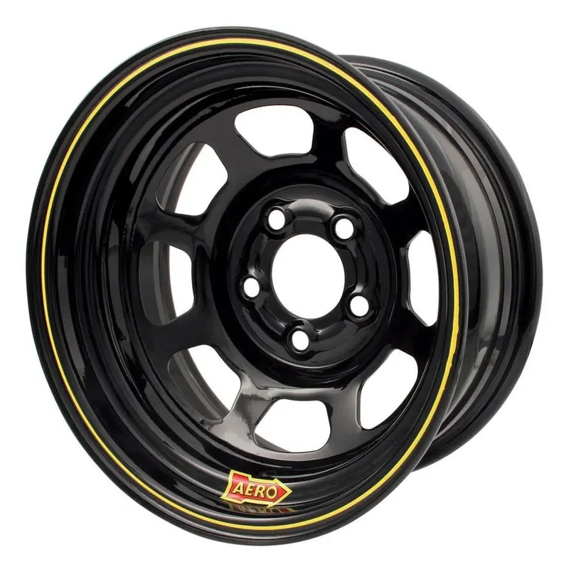 Aero Race Wheels 50-185030 Black 15X8 Inch Alloy Wheel With 3-Inch Backspace 1