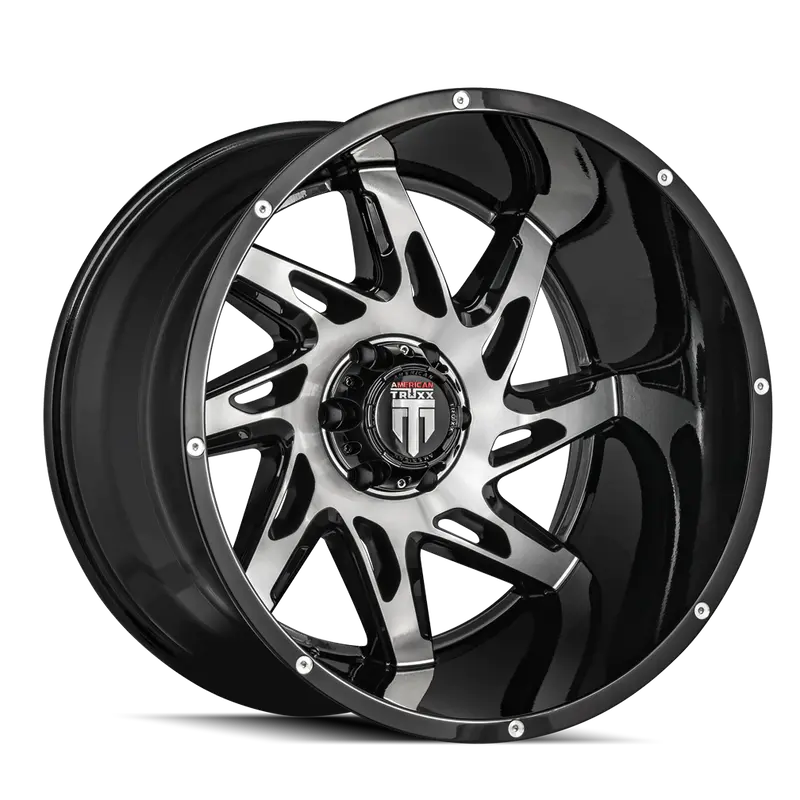 American Truxx At183-22483Bm-76 22X14 Black/Machined Wheel – 6X139.7, -76Mm Offset, 106.1Mm Bore 1