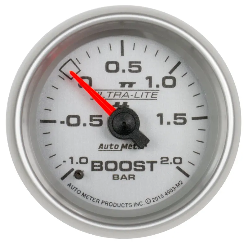 Autometer 4903-M2 Ultra-Lite Ii Mechanical Vacuum/Boost Gauge (2-1/16", -1 To +2 Bar) 1