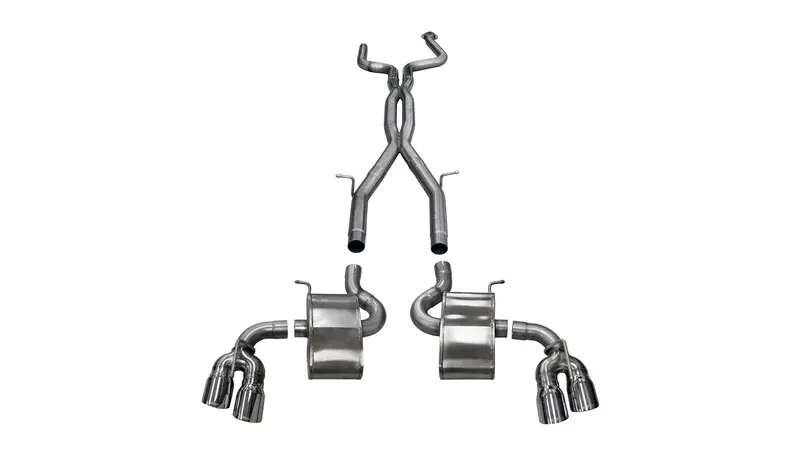 Corsa Performance 14771 Cat-Back Exhaust — 3.0" Dual Rear Exit With 4.5" Polished Pro-Series Tips 1