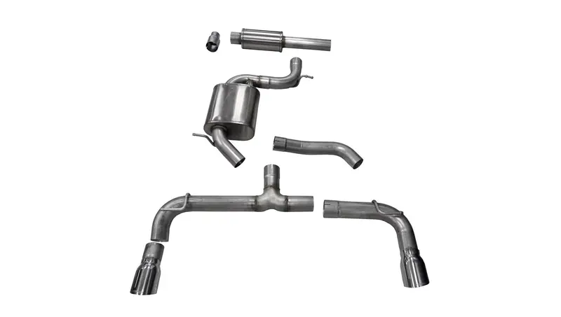 Corsa Performance 14834 Cat-Back Exhaust For 2014–2019 Vw Golf Gti Mk7 – 3" Dual Stainless Steel System With 4" Polished Tips 1