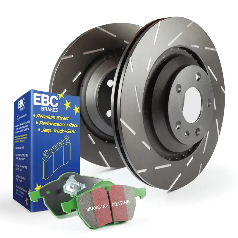 Ebc S2 Greenstuff Brake Kit – Includes Front/Back Rotors And Performance Pads 1