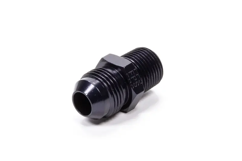 Fragola 481608-Bl Straight Adapter Fitting – #8 An To 3/8" Male Pipe Thread, Black Anodized 1