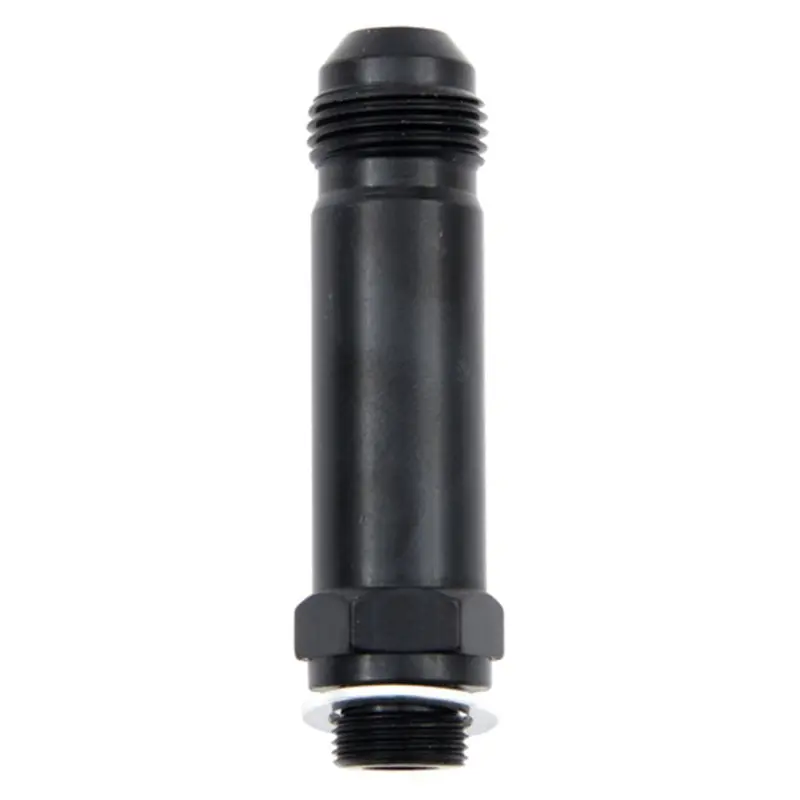Fragola Carburetor Adapter Fitting – #6 An X 7/8-20 Thread, 3" Length, Black Anodized (491975-Bl) 1