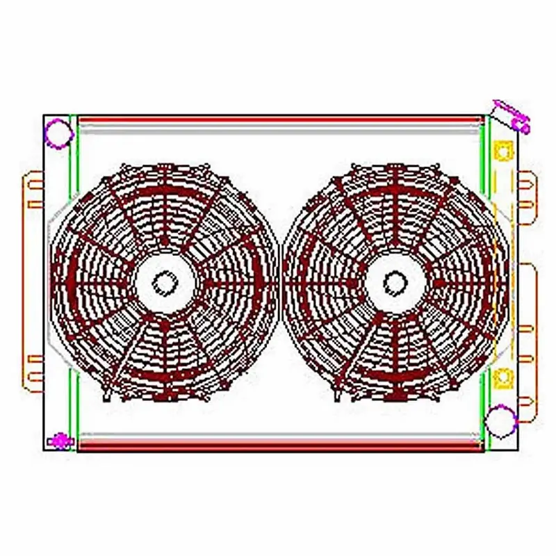 Griffin Cu70009 Aluminum Radiator Assembly For Gm A-Body & F-Body Vehicles 1