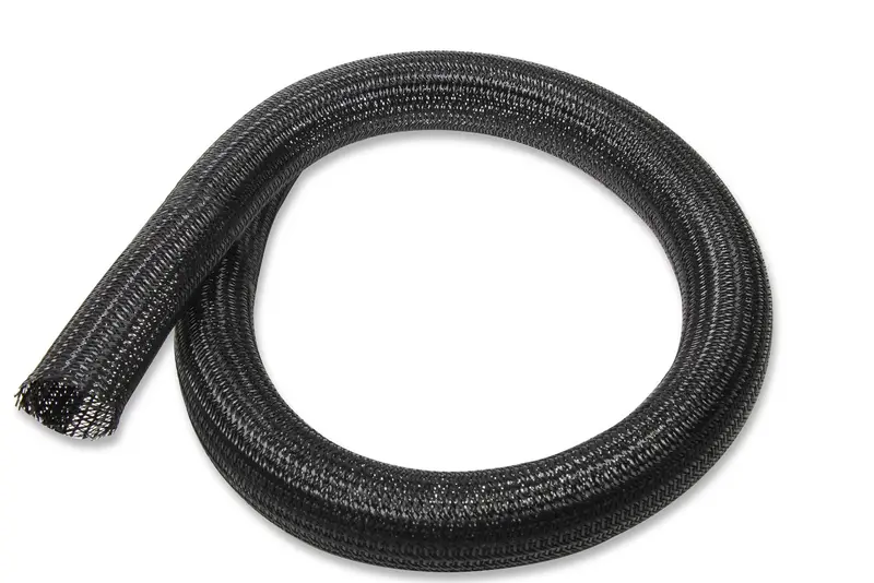 Holley Efi 573-112 Braided F6 Bulk Wire Loom Tubing – 1.25" Diameter, 10-Foot Black Roll 1