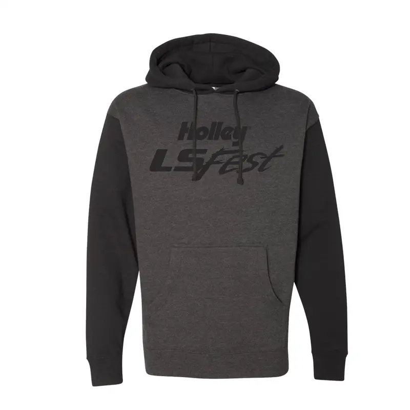 Holley Ls Fest Hoodie – Medium Gray/Black Cotton Apparel (Limited Stock) 1