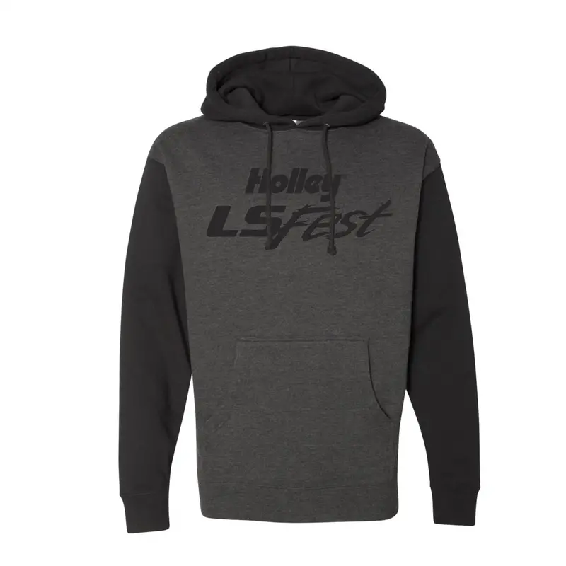Holley Ls Fest Hoodie – Medium Gray/Black Cotton Apparel (Limited Stock) 2