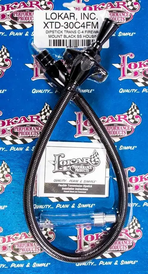 Lokar Xtd-30C4Fm Ford C4 Transmission Dipstick – Black Anodized, Firewall-Mounted Design 1