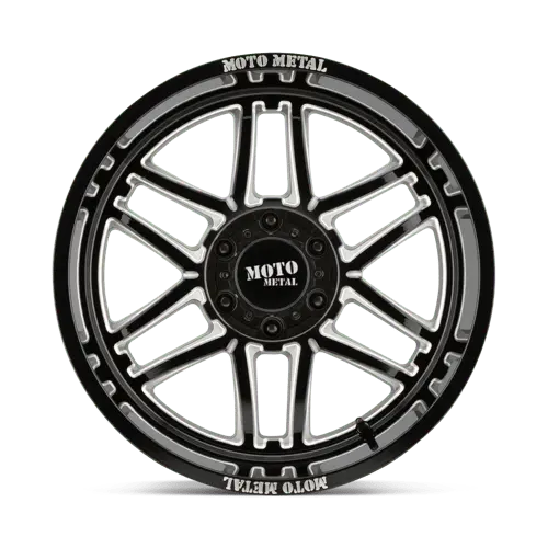 Moto Metal Mo99221285344N Forged Aluminum Wheel — 20×12", 5×5.5", Gloss Black/Milled Face, -44Mm Offset 1