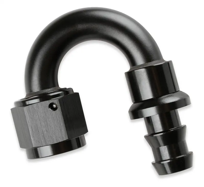 Mr. Gasket 218008-Bl 180° Push-On Hose Fitting – -8 An Size, Black Anodized 1