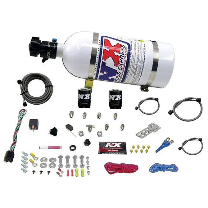 Nitrous Express 20923-10 Efi Single-Nozzle Nitrous System — 35/50/75 Hp Tuning W/ 10Lb Bottle 1