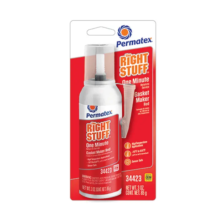 Permatex 34423 Right Stuff 1-Minute Red Rtv Silicone Gasket Maker – 3 Oz Can 1