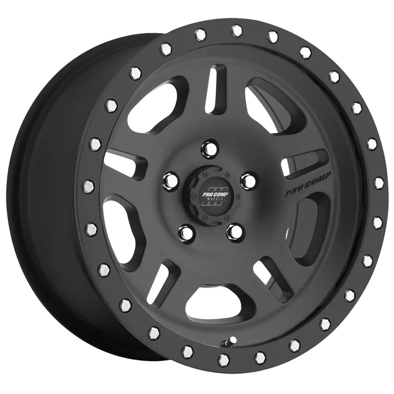 Pro Comp La Paz Alloy Wheel – 16X8, 5X5 Bolt Pattern, 4.5" Backspace, Satin Black Finish (5029-6873) 1