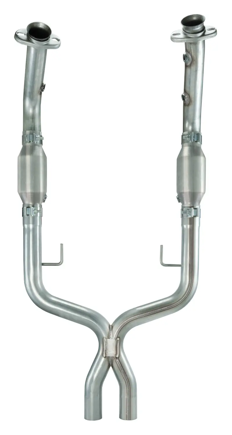 Pypes Performance Xfm26E X-Pipe Exhaust Kit – 2.5-Inch Diameter, Ceramic-Coated Catalytic Converters, Stainless Steel Construction For 2005–2010 Mustang Gt 1