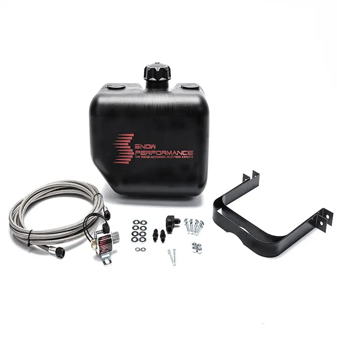 Snow Performance Sno-40014-Brd 2.5 Gal. Water-Methanol Tank Upgrade Braided Stainless Line (W/Brackets; Solenoi 1