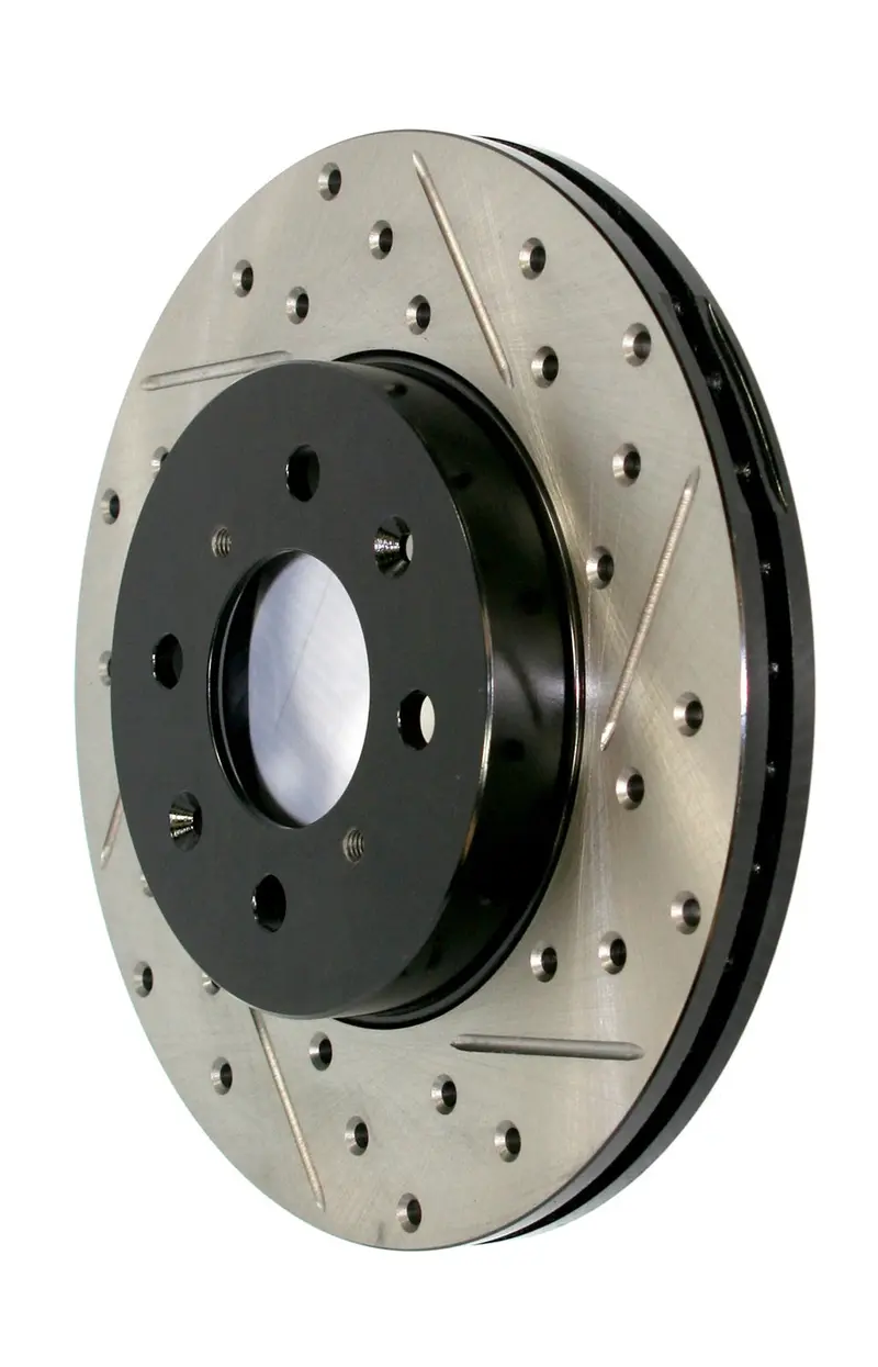 Stoptech 127.40063Cl Cryo-Treated Rear Left Brake Rotor — Drilled & Slotted 1