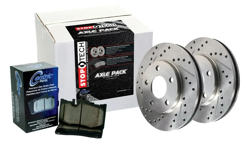 Stoptech 979.47015 Four-Wheel Sport Axle Pack With Drilled Rotors & Brake Lines 1