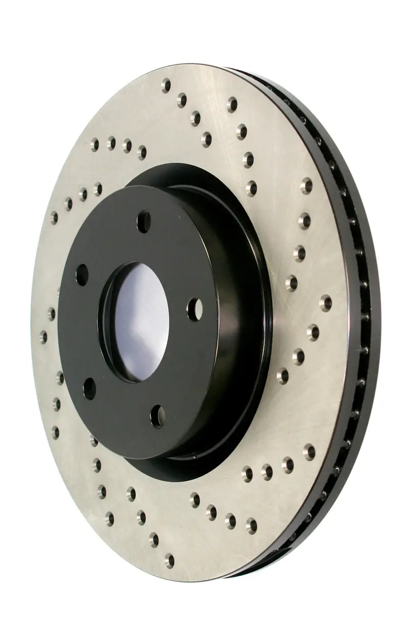 Stoptech Sport Cross-Drilled Front Left Brake Rotor – Precision-Machined (128.62084L) 1