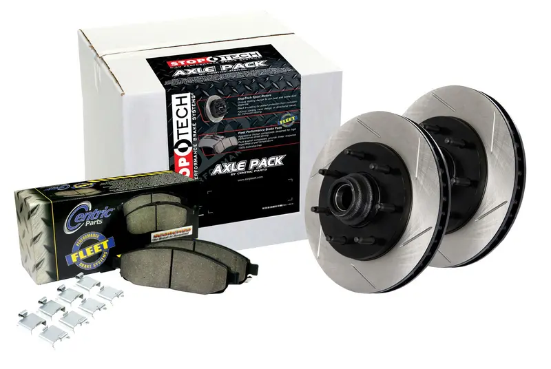 Stoptech Truck Axle Pack: Front Slotted Brake Rotors (Model 970.67015) 1