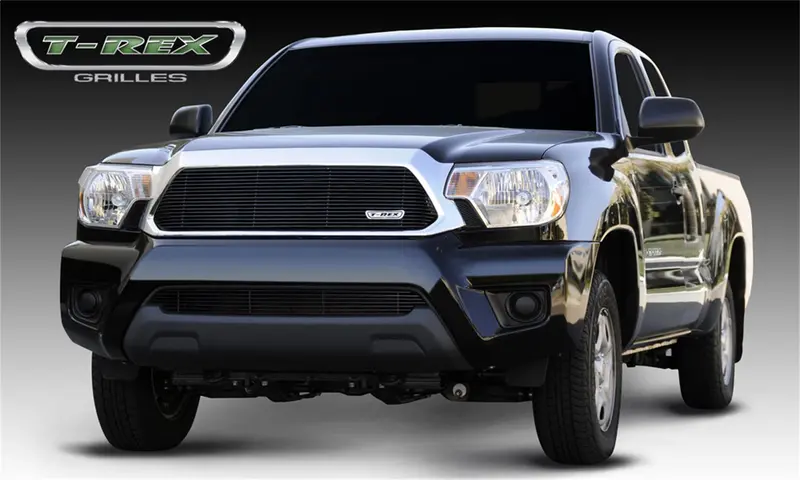 T-Rex Billet Aluminum Grille Insert – Horizontal Design, Black Finish, Single-Piece 1