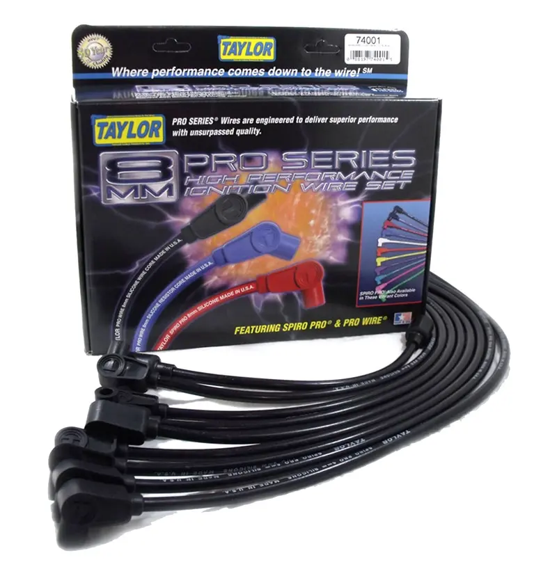 Taylor Cable Spiro-Pro 8Mm Ignition Wire Set – Oe-Style Black Spark Plug Wires 1