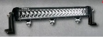Trailfx 20-Inch Double-Row Straight Led Light Bar — 120W Combo Beam, 11,590 Raw Lumens, Clear Lens, Black Housing 1