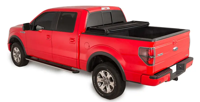 Trailfx Tfx2502 Hard Tri-Fold Truck Bed Cover – Lockable, Black Vinyl Over Rigid Core With Aluminum Rails 1