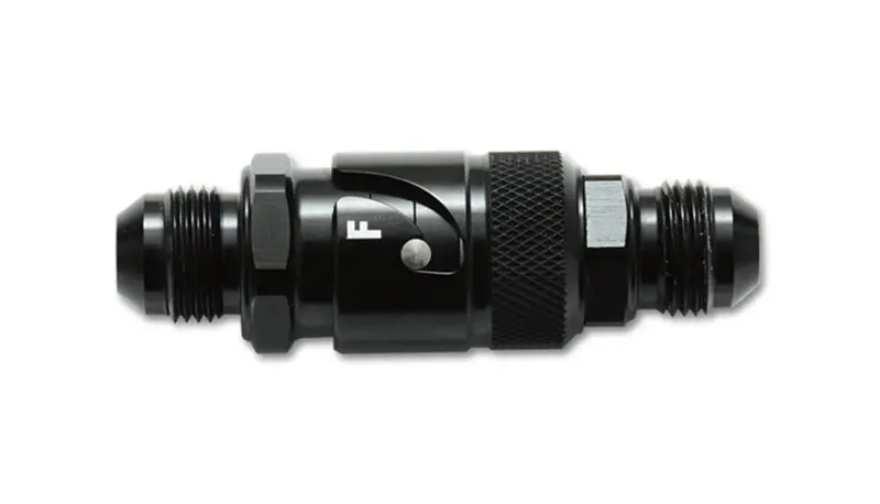 Vibrant Performance 20806 Quick-Release -6An Fitting – 6061 Anodized Black Aluminum W/ Viton Seal 1