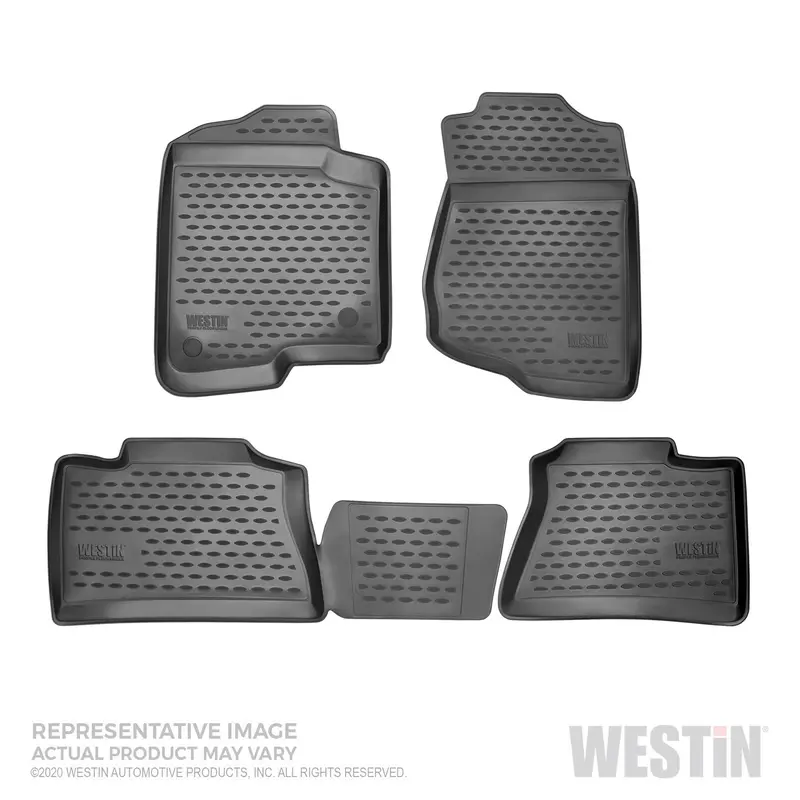 Westin Profile Floor Liners – 4-Piece Set, Front & Rear, Black (74-06-51041) 1