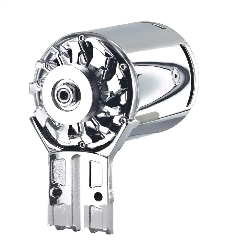 Powermaster Powergen Front-Mount Alternator – 60 Amp, 6V Positive Ground, Chrome Finish 1
